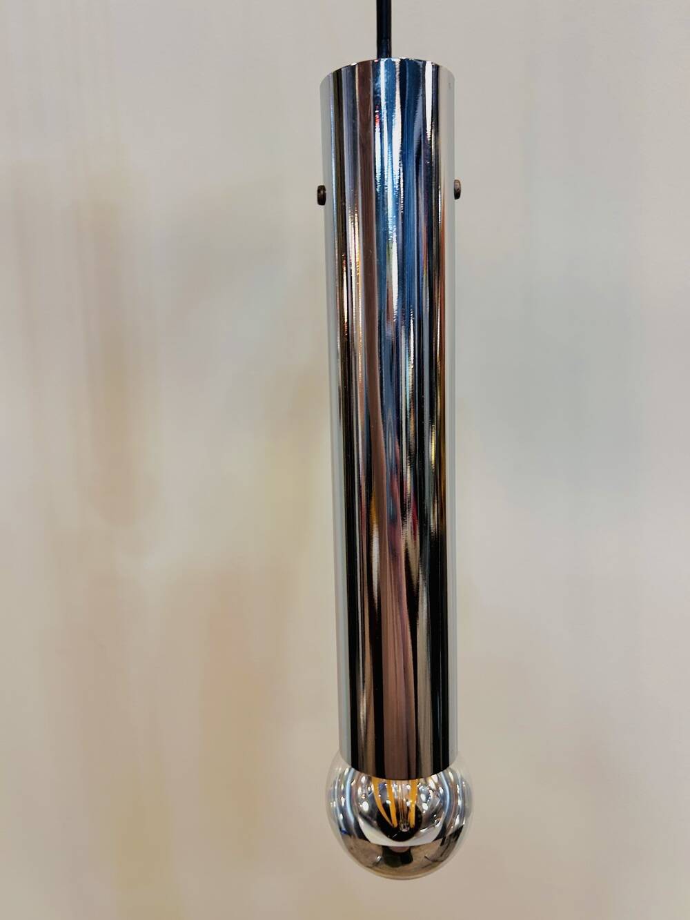 3-Light Tubular Chrome Cascade Pendant Light