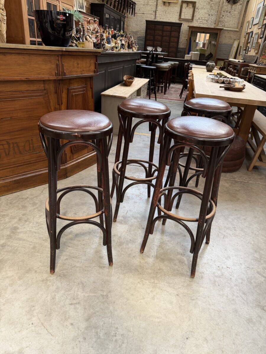 Set of 4 bar stools from the 1960s.