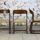 Set of 3 sleigh chairs by Baumann, 1960