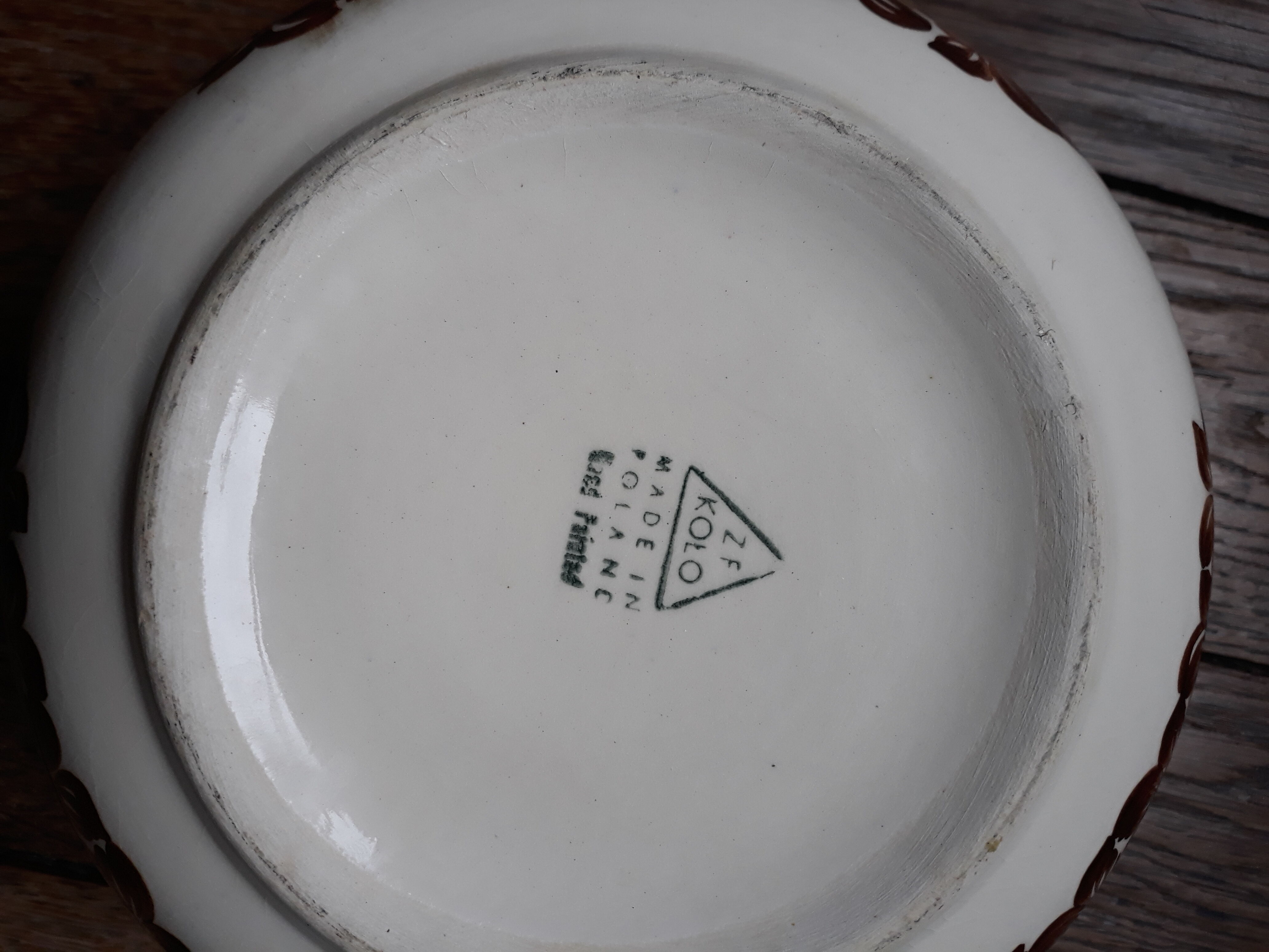 Vintage earthenware salad bowl
