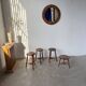 Round rattan mirror 1980