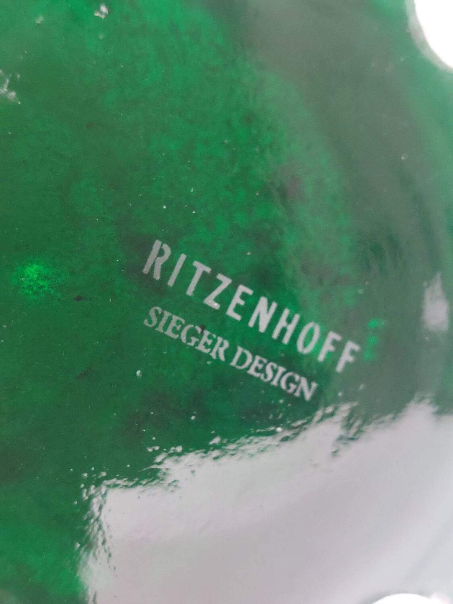 Vintage sculptural vase by Dieter Sieger for Ritzenhoff Design.