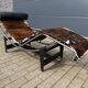 Cassina LC4 Le Corbusier original (signed) in cowhide, in new condition.