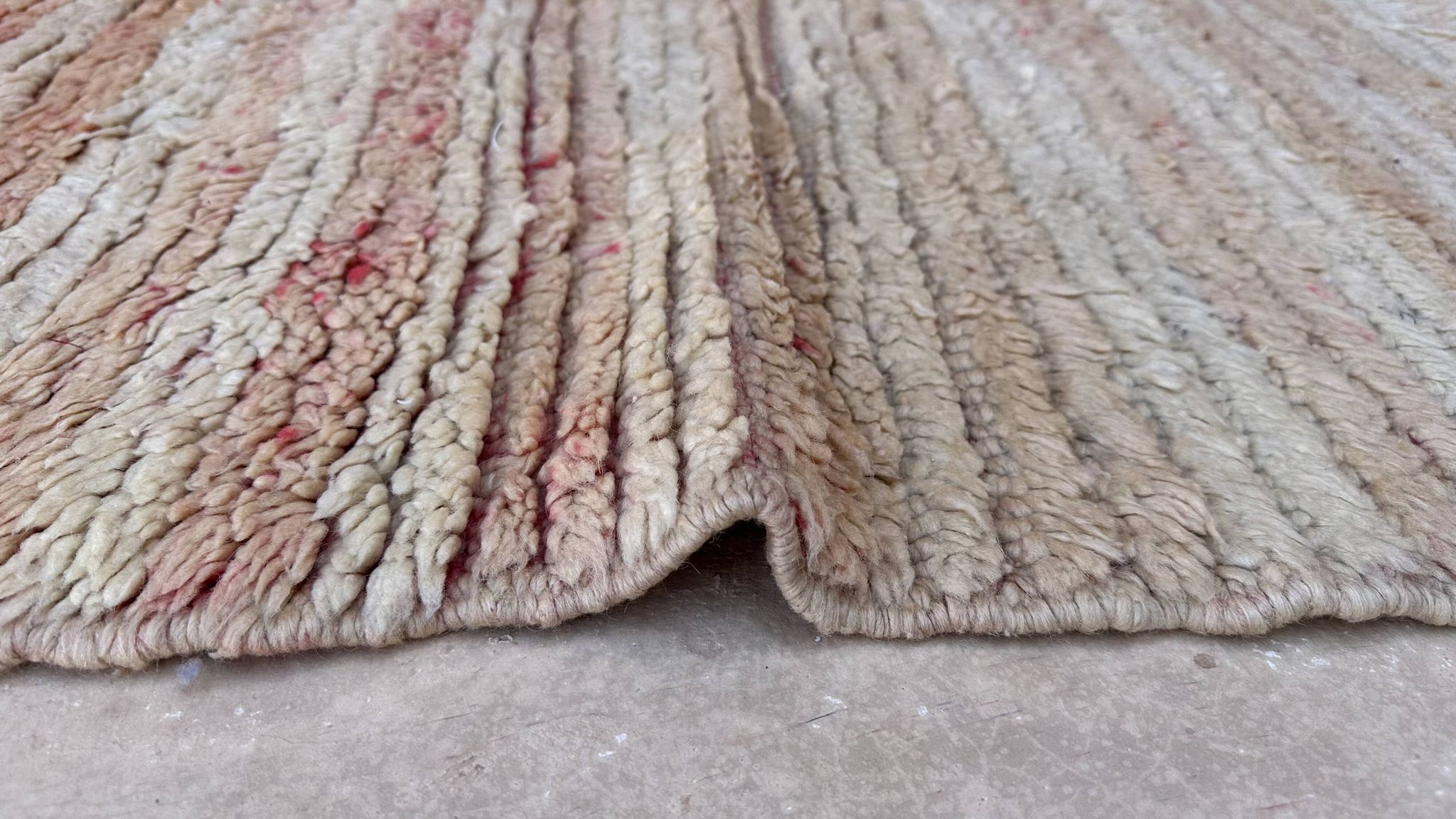 Tapis Marocain  Marmoucha beige - 89 x 186 cm