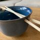 Service japonais en grès bleu