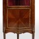 French Louis XV Style Corner Display Cabinet with Arched Glass, 1950