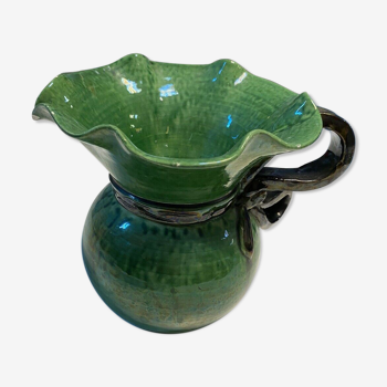 Vase pichet Cerenne Vallauris vert