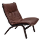 1970s, Danish loungechair by Farstrup, leather, canvas, bent wood.