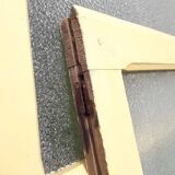 Pair of antique translucent glass sliding doors