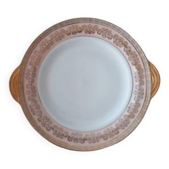 Iridescent pink round presentation dish