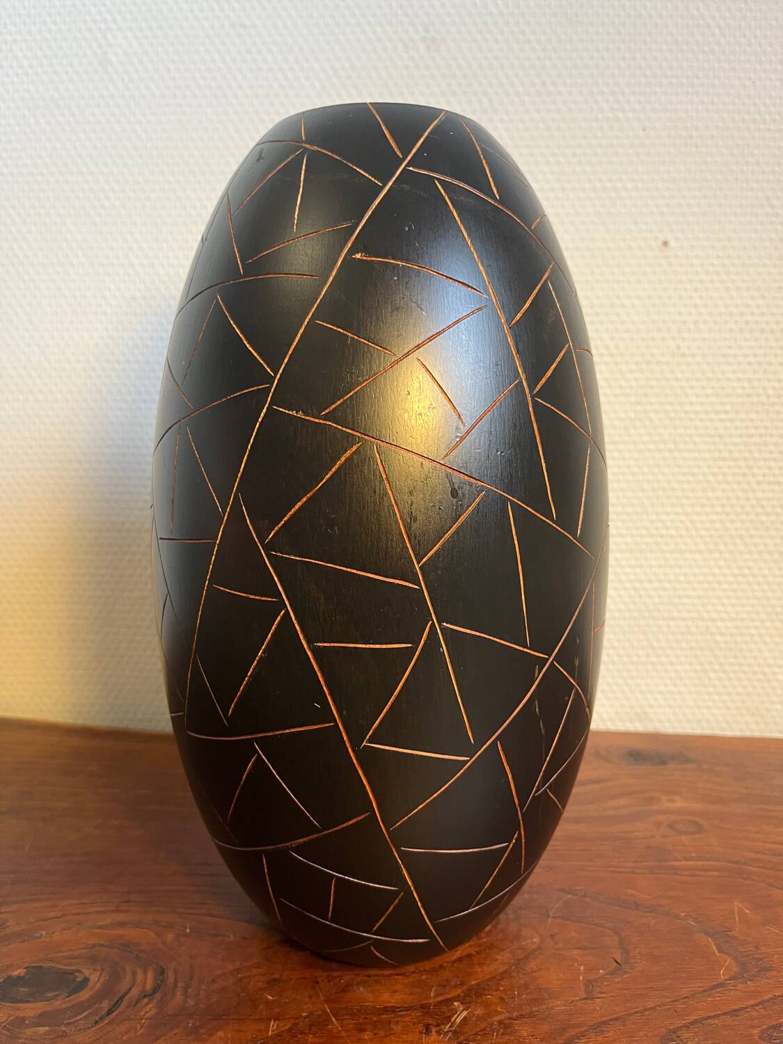 Exotic wood vase