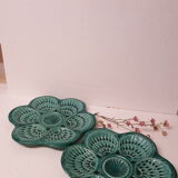 Duo of oyster plates Signed Marcel Guillot France