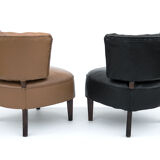 Pair of Swedish club chairs by Otto Schultz