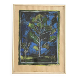 Gouache ancienne encadrée et signée