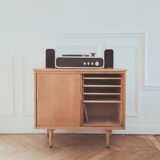 Vinyl cabinet / Renovated low modernist sideboard, 1960s-70s