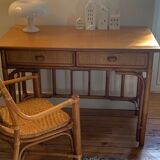 Rattan desk