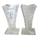 Art Deco Boho pair of vases, Bohemian crystal. Stylish and refined.