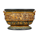 Very Important polychrome earthenware planter, French work from the 19th century.