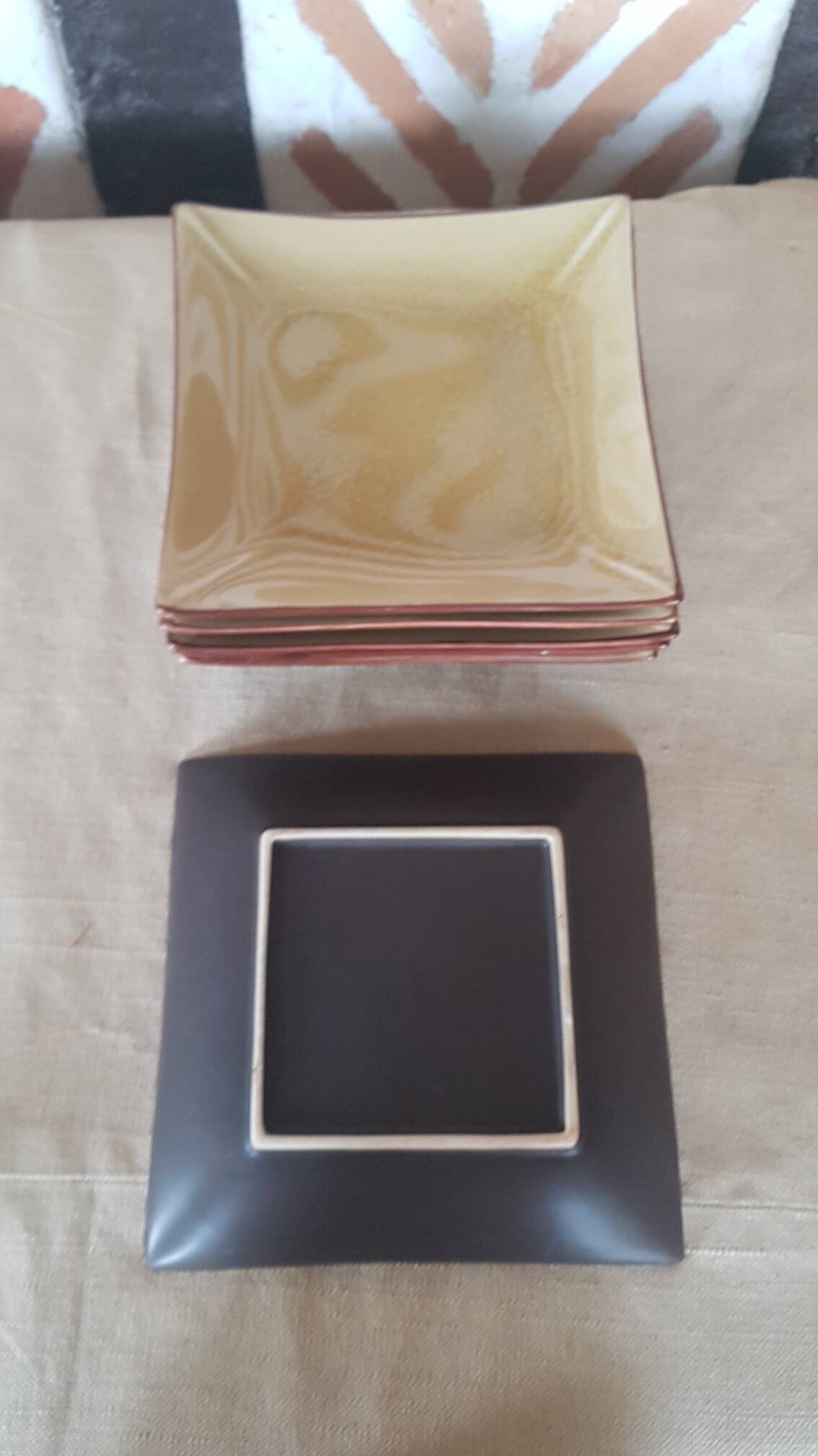 6 square dessert plates