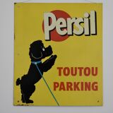 Metal plate parsley, toutou parking