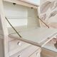Antique donkey back secretary, white patina with a ceruse effect