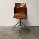 Vintage Scandinavian curved wood chair