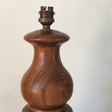 Turned wooden lamp 56cm
