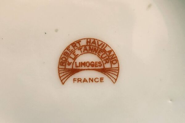 6 tasses et soucoupes Limoges Robert Haviland, milieu XXème