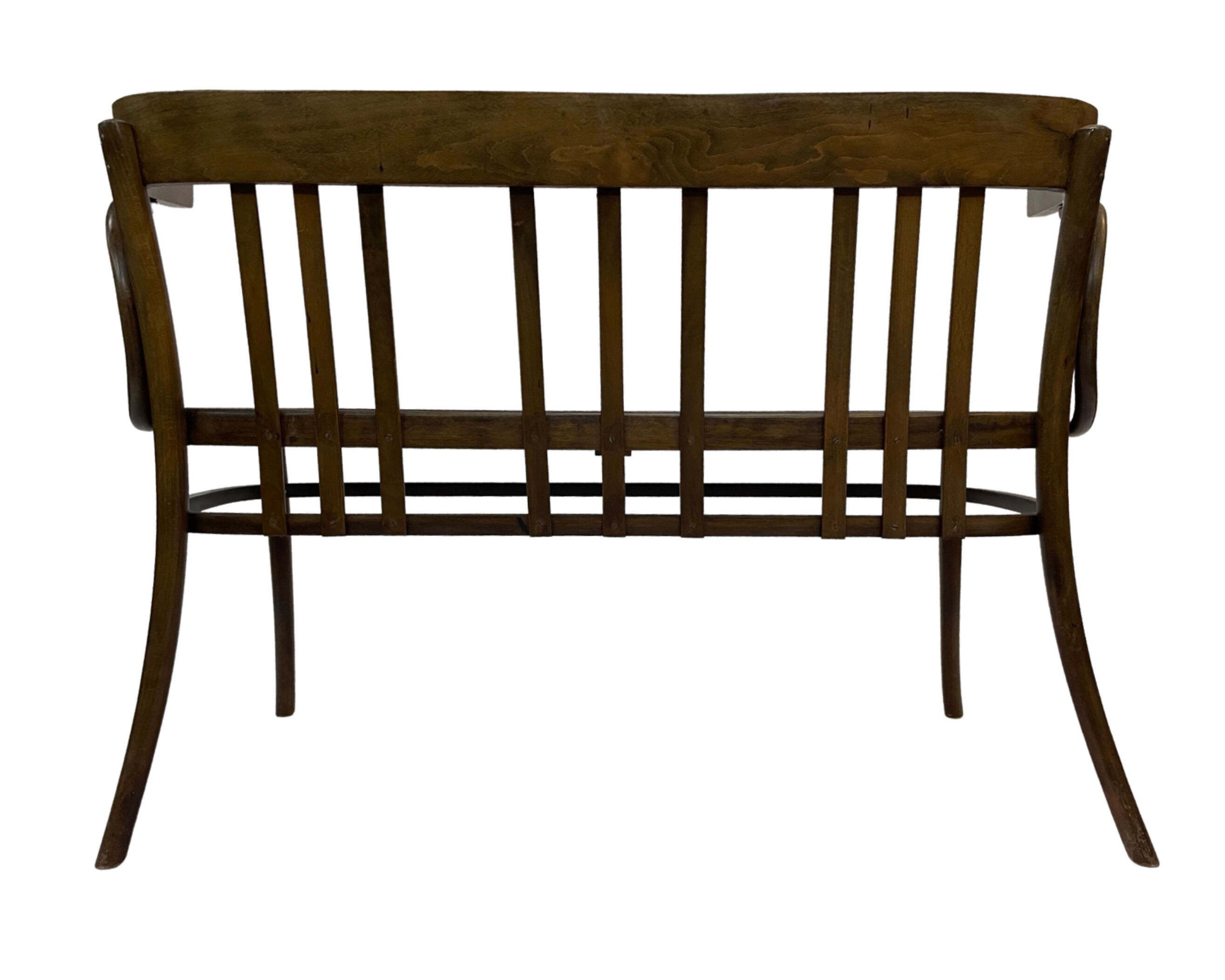 Vintage sofa in beech, 60s design wooden bench