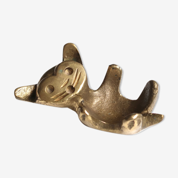 Walter Bosse cat shell in bronze, 60s