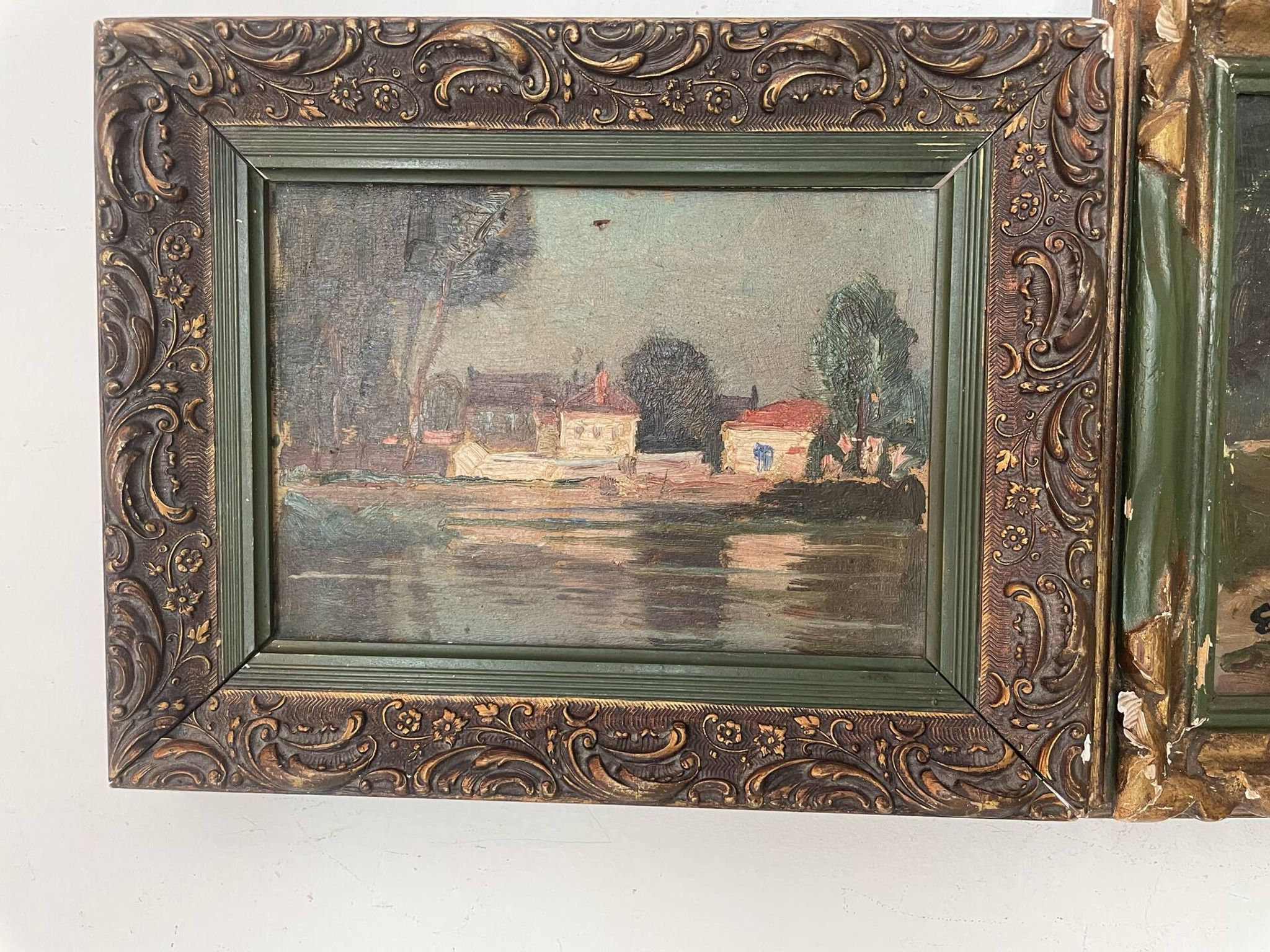 Paire de tableaux anciens