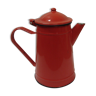Coffee maker red enamelled metal of 1960