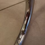 Smoked glass and chrome side table