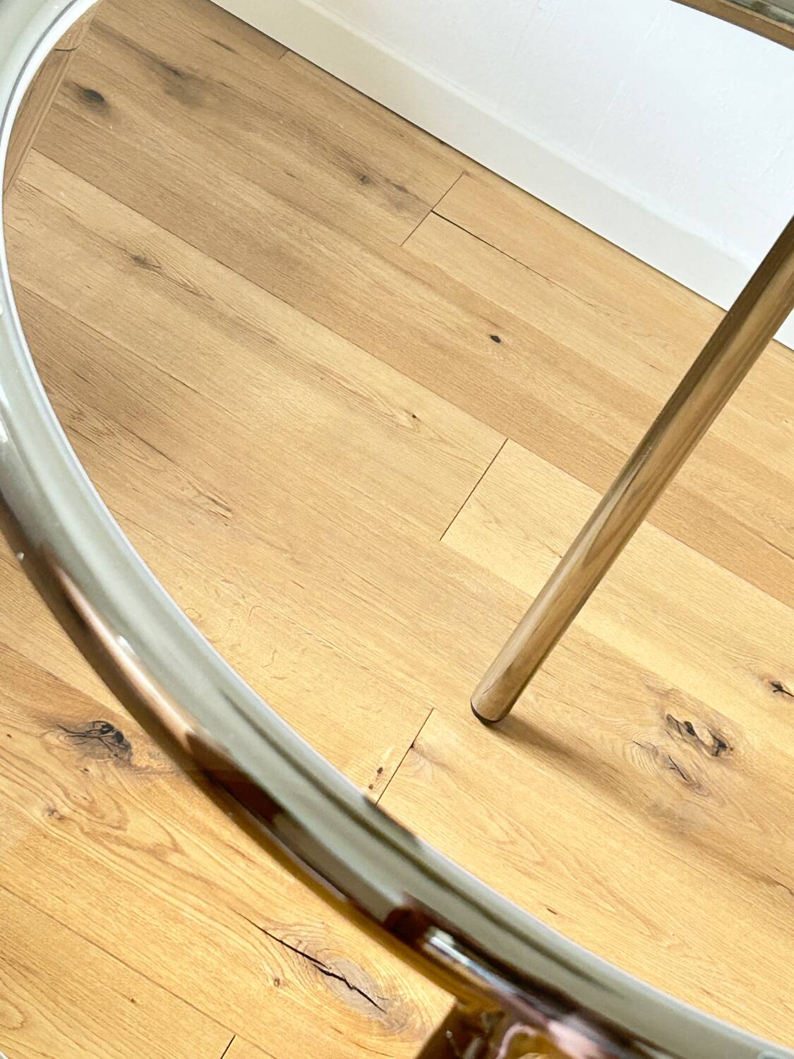 Table à manger vintage en verre chromé ikea
