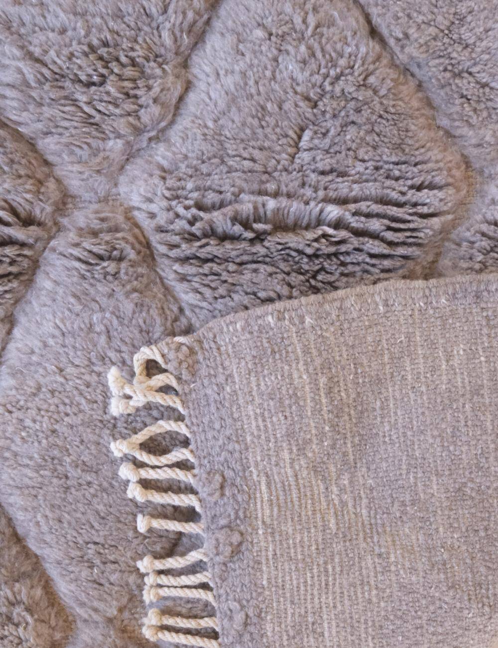 Beni Mrirt Taupe Rug - 152 x 112 cm