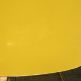 Duo of vintage formica mustard yellow stools