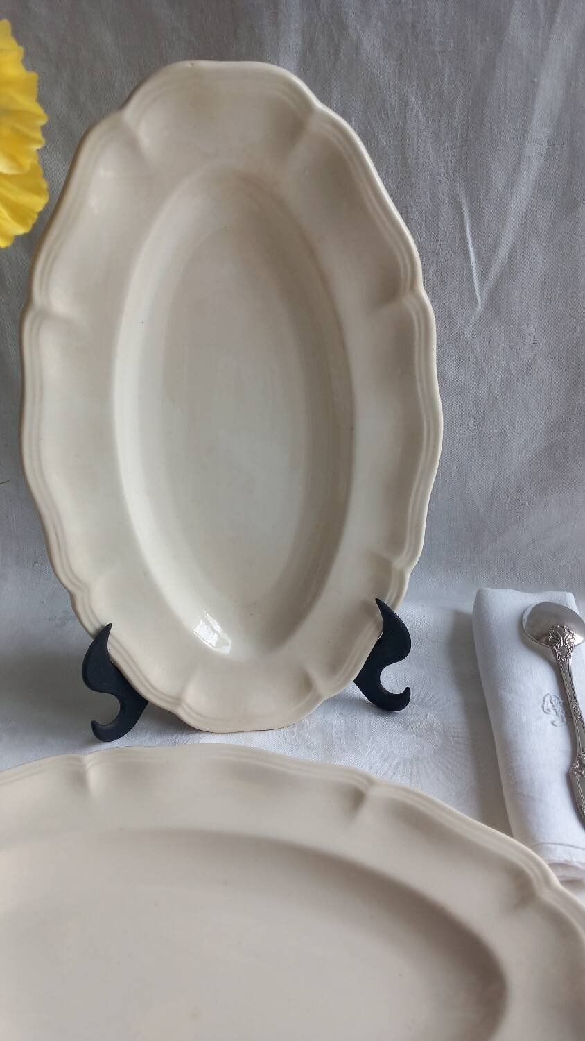 Sarreguemines ivory raviers