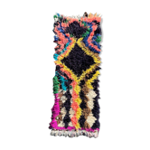 Moroccan Berber rug in colourful Azilal wool, 70x160cm.
