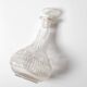 Glass Decanter / Mid-century Patterned Wine Carafe / Empoli / Italy / 1950s