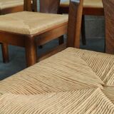 Suite of 6 Art Deco solid oak chairs