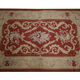 Traditional Red Wool Needlepoint Rug Handwoven Area Rug 91x152cm