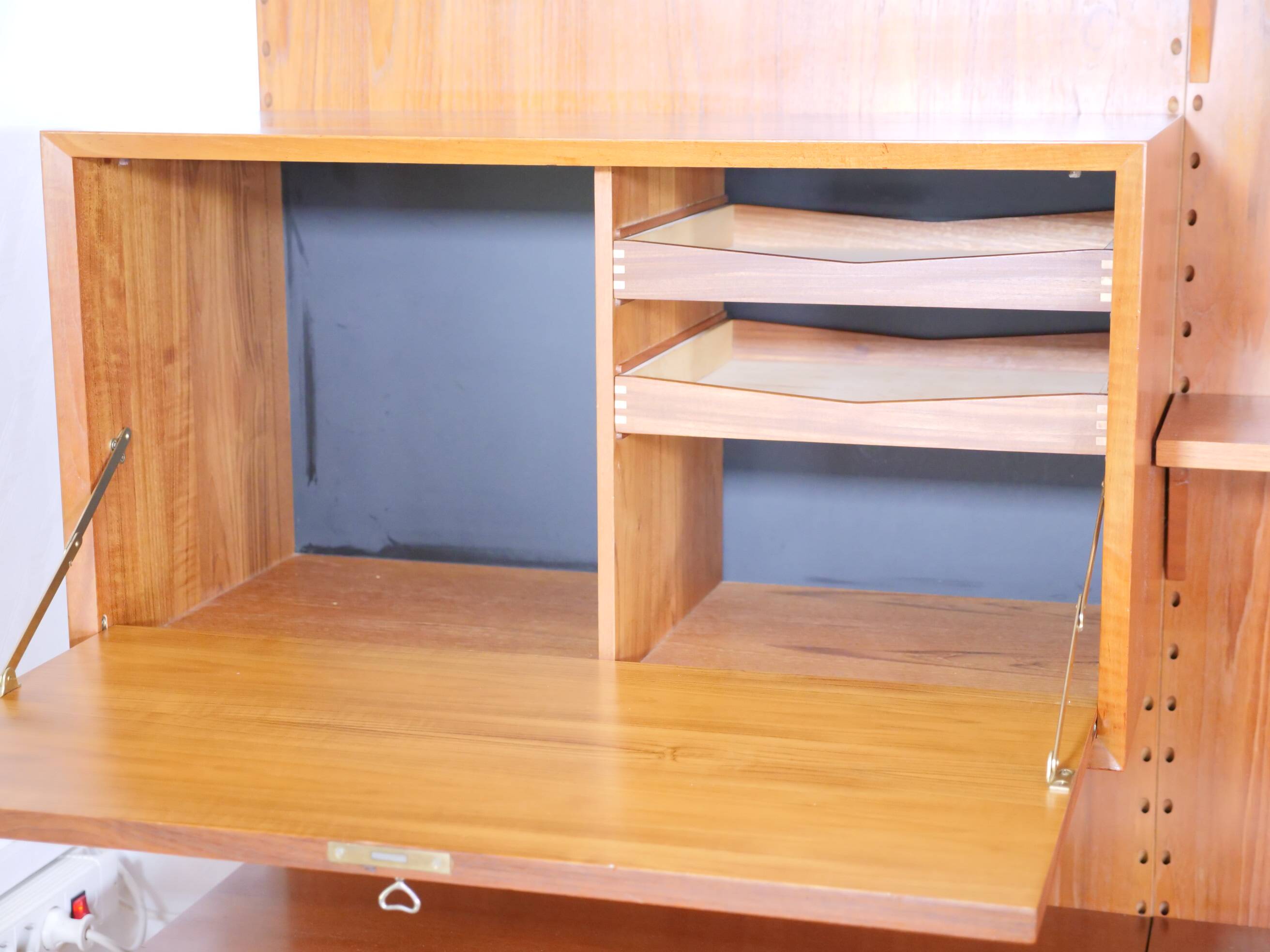 Modular teak shelving system by Poul Cadovius for Cado, 23 Set, 1960s