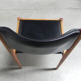 4 vintage chairs upholstered with skai