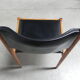 4 vintage chairs upholstered with skai
