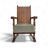 Oak arm chair 1930s  Height 110 Depth 70 Width 75 Seat height 46 cm