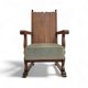 Fauteuil en chêne années 1930 Hauteur 110 Profondeur 70 Largeur 75 Hauteur d'assise 46 cm