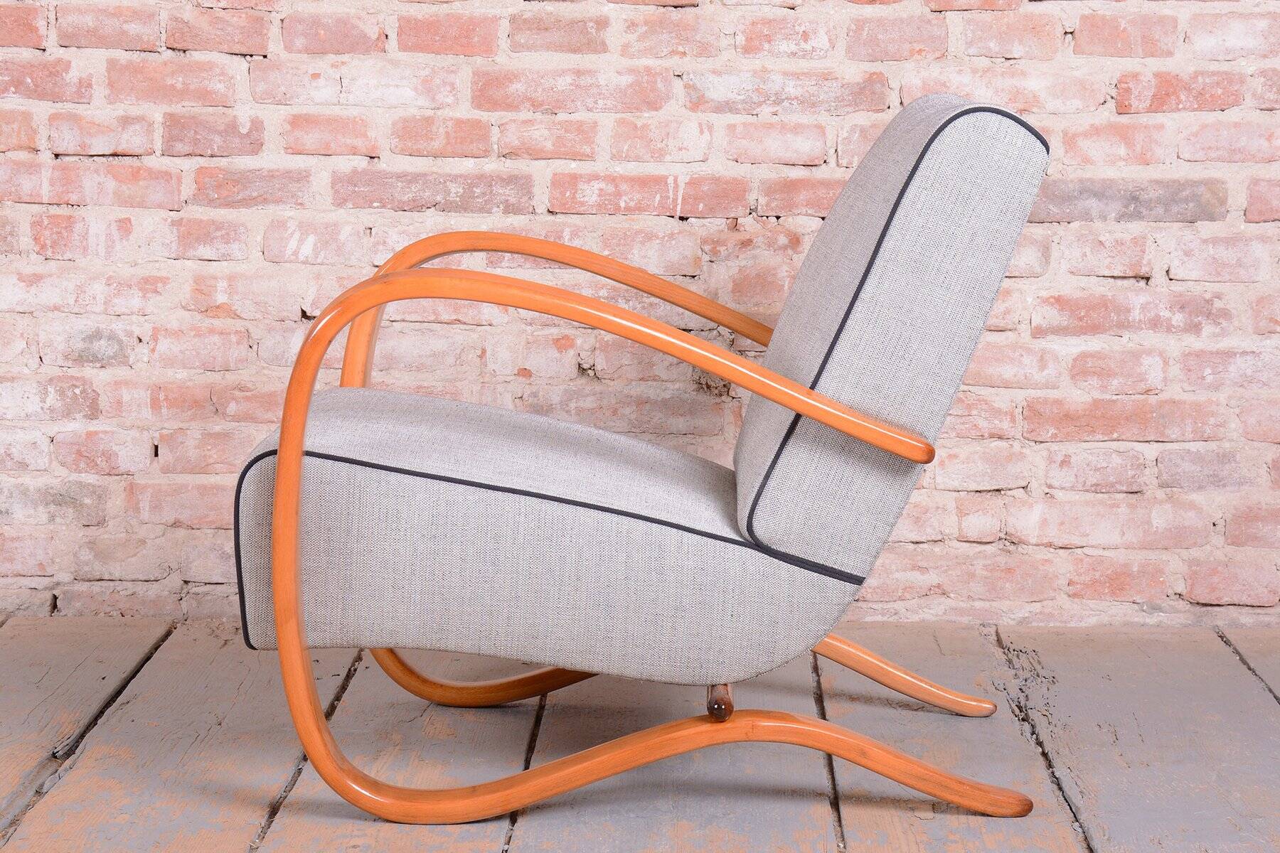 Chaises longues Art Déco H-269 en tchéque par J. Halabala pour Up Závody, années 1930, ensemble de 2
