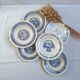 Vintage blue deep plates