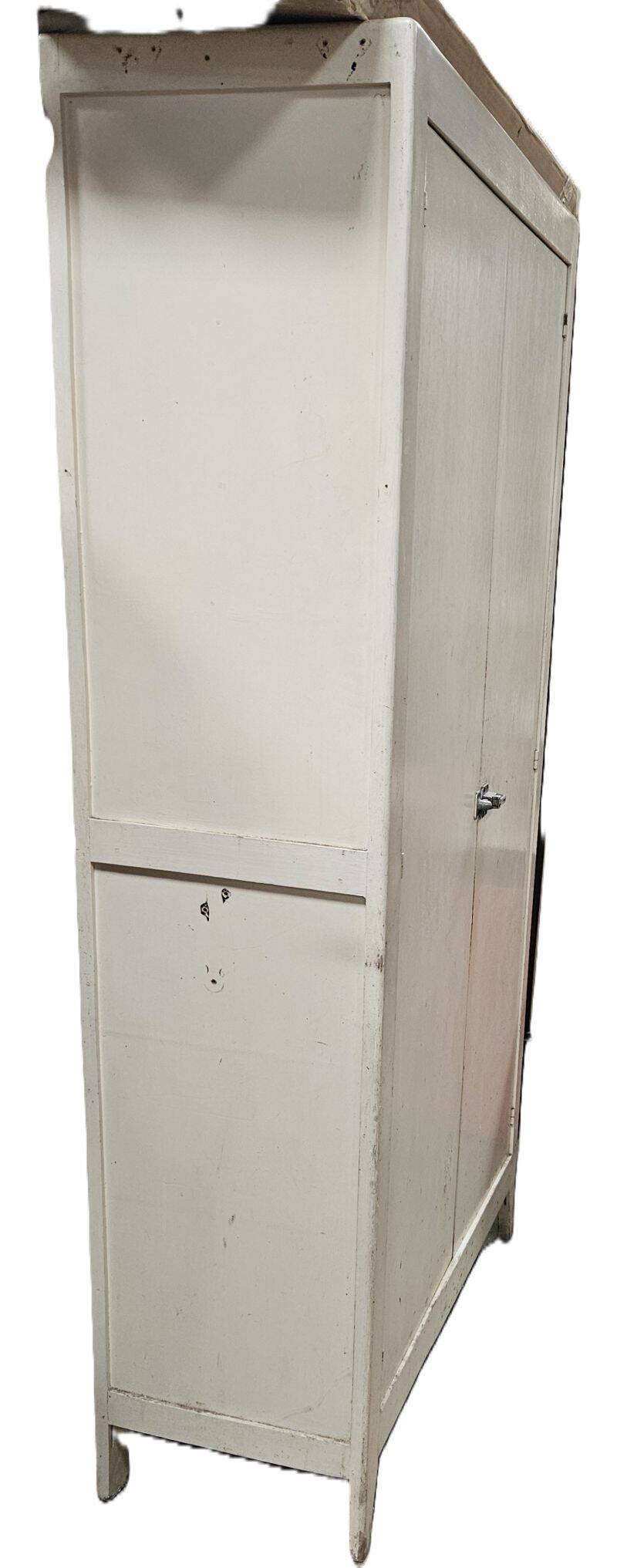 Vintage Parisian Armoire Painted in White