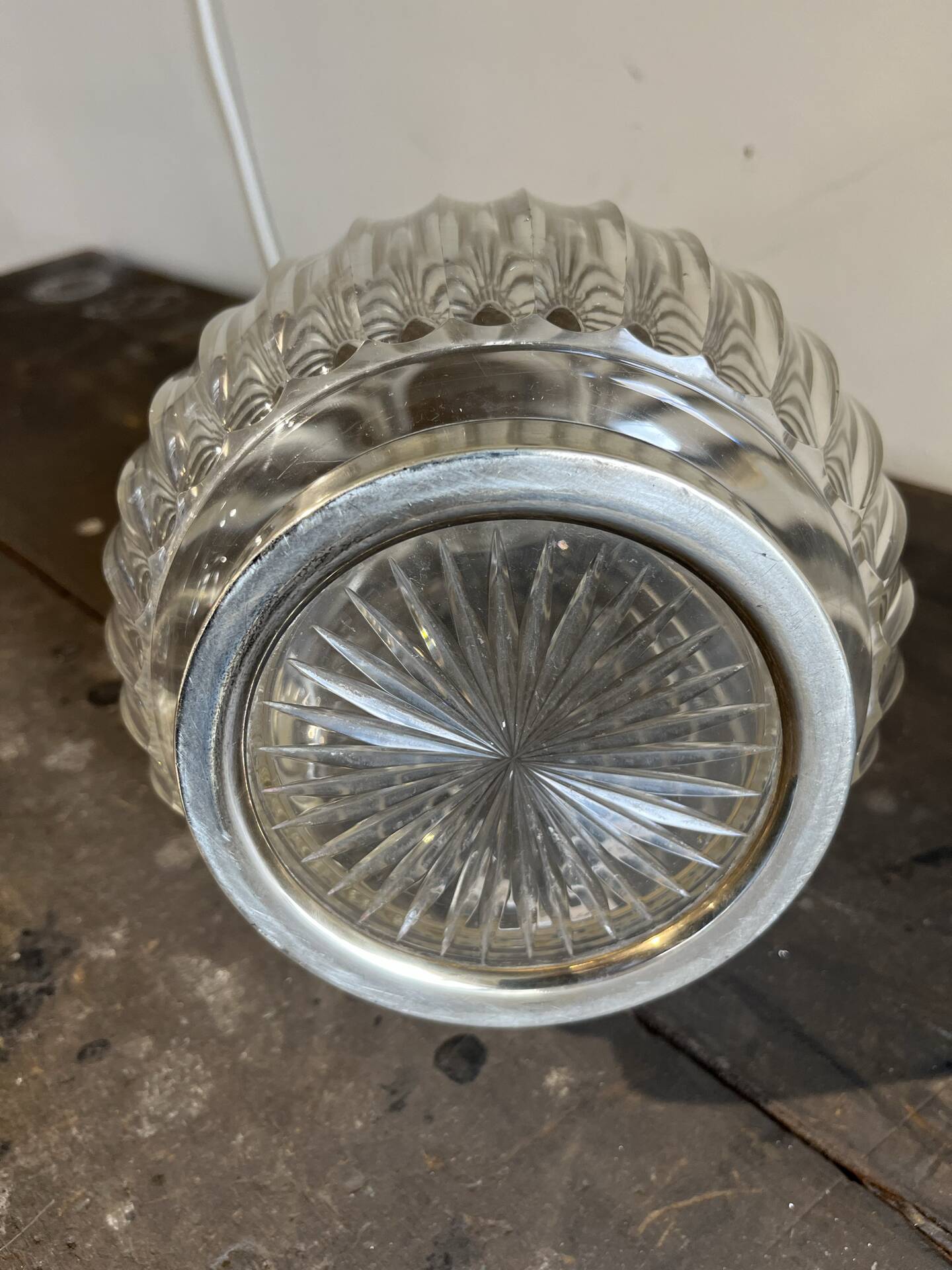 Pichet cristal argent massif 19 eme